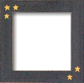 Matte Black With Primitive Stars Frame - Click Image to Close